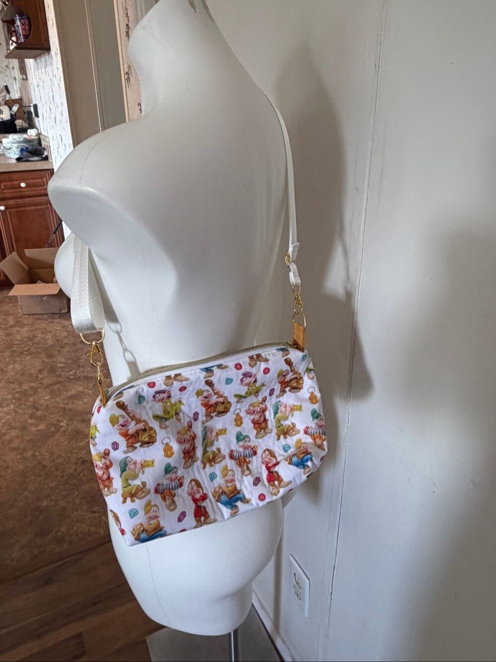 Handmade Seven Dwarfs Crossbody Bag Character Print Purse